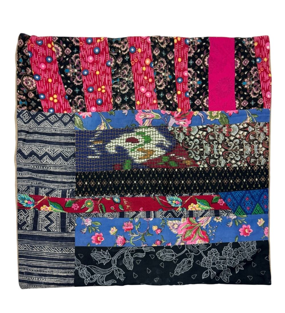 Pottery Barn Pillow Cover Patchwork Pauline Boyd Apple Blossom Counterpane